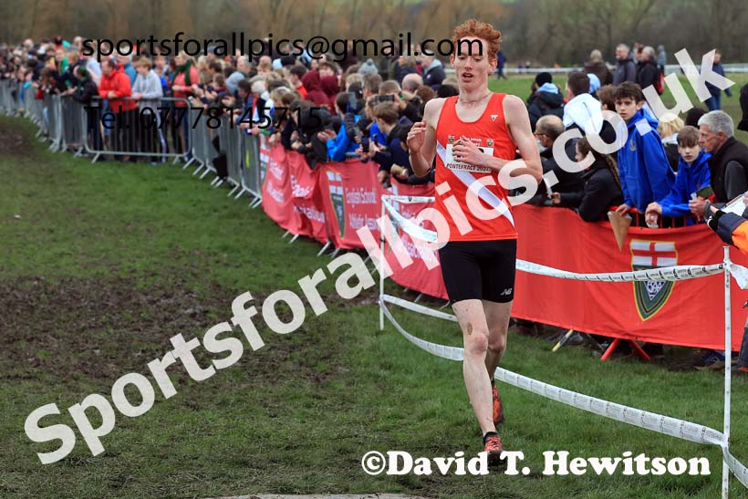 Senior Boys 2024 English Schools Cross Country Champs., Pontefract, March 16th.  Photo: David T. Hewitson/Sports for All Pics